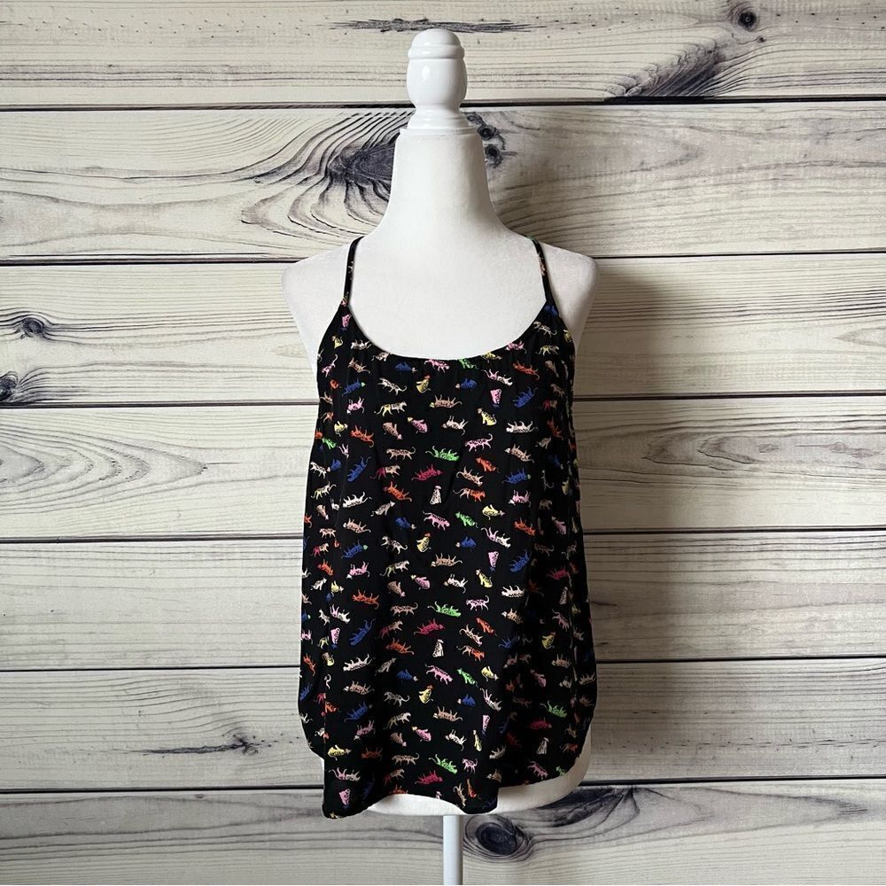 Divided by H&M Black Cheetah Animal Print Tank Top